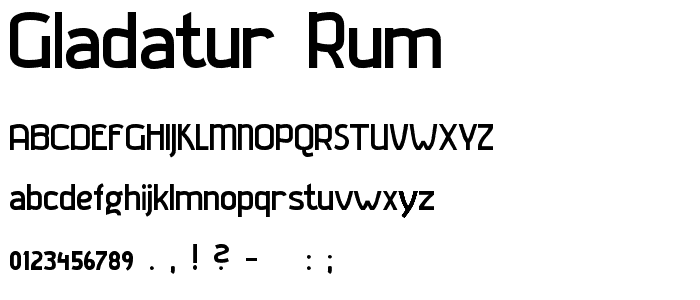 Gladatur Rum font